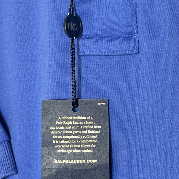 Polo Ralph Lauren Men’s Small Polo Shirt Blue Orange Pony Logo Short Sleeve NWT - Picture 7 of 8